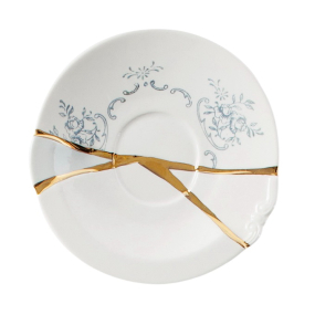 Чашка кофейная с блюдцем Kintsugi, декор 1