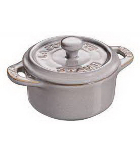 Кокот керамический Staub 10 см, цвет античный серый