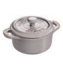 Кокот керамический Staub 10 см, цвет античный серый