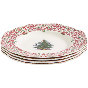 Набор тарелок салатных Spode Christmas Tree Yuletide "Елка" 20 см, 4 шт
