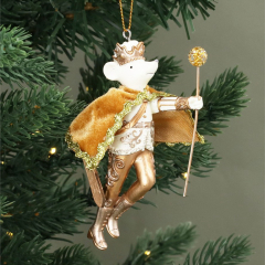 Елочная игрушка "Мышиный король" 10 см