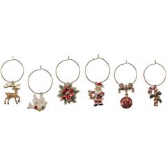 Набор колец для бокалов Xmas Luxury, 6 шт