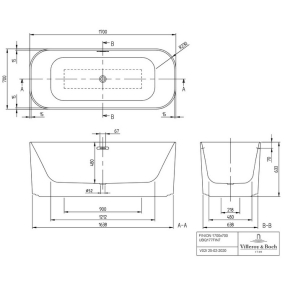 Ванна квариловая Villeroy & Boch Finion 170х70 UBQ177FIN7A100V401