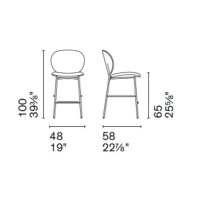 Стул полубарный Calligaris Ines CS2022, Sand