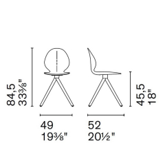 Стул Calligaris Basil 360 CS1856, Taupe
