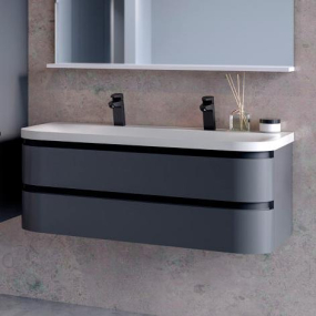 Тумба с раковиной Kolpa-San Vittoria OUV 120 DG, 120x50, подвесная, темный серый
