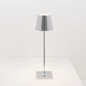 Лампа настольная Zafferano Poldina Pro 38 см, цвет хром