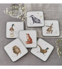 Набор подставок под кружку "Лесные жители" 10,5x10,5 см, 6 шт