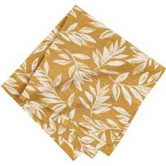 Скатерть-дорожка Leaves 50х140 см, цвет медовый