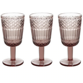 Набор бокалов Glass Claire 270 мл, 3 шт, розовый