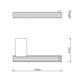 Держатель для туалетной бумаги Decor Walther Of.Line 0670620, Champagne