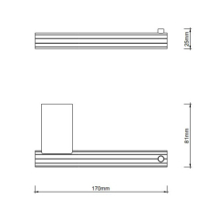 Держатель для туалетной бумаги Decor Walther Of.Line 0670620, Champagne