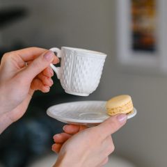 Набор чашек для эспрессо с блюдцами Pont aux choux blanc 90 мл, 4 предмета