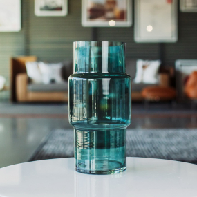 Ваза Glass Design Atmosphere 31 см, зеленая