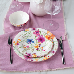 Тарелка салатная Mariefleur Basic 21 см, цветочный узор