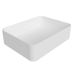 Раковина Antonio Lupi Velo, 50х38, из Flumood, с клапаном, белый матовый