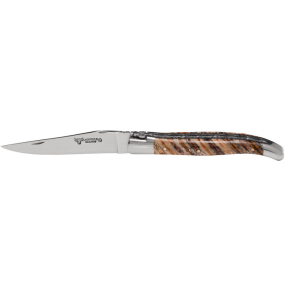 Нож карманный складной Pocket Knives 12 см, ручка - зуб мамонта (цвет карамельный)