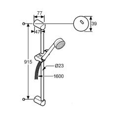 Комплект для душа Kludi Zenta 6084086-00, черный/хром