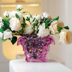 Ваза Versace Medusa Grande 19 см, розовая