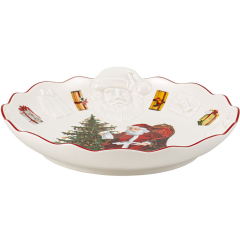 Блюдо круглое рельефное "Санта и список подарков" Toy’s Fantasy 25 см