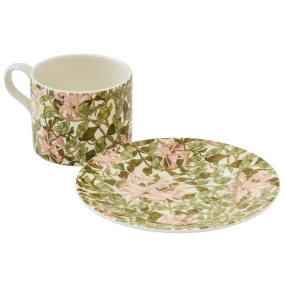 Чашка чайная с блюдцем Morris & Co 280 мл, декор жимолость