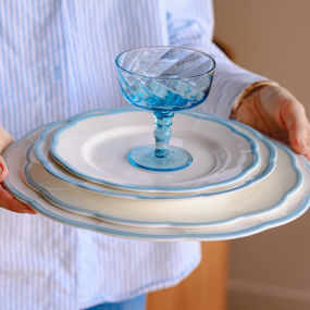 Тарелка салатная Petalo Azzurro 20,9 см