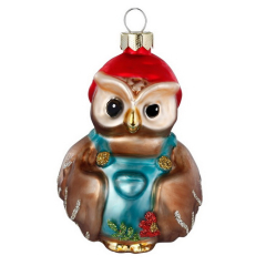 Елочная игрушка "Совенок" 7,5 cм