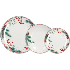 Набор посуды на 6 персон Madison Candy Christmas, 18 предметов