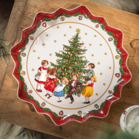 Блюдо круглое "Дети вокруг елки" Toy’s Fantasy 39 см