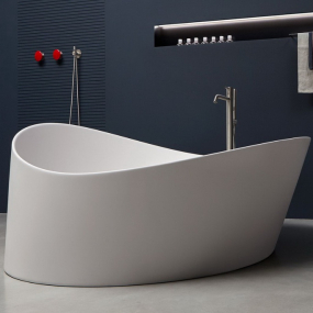 Ванна Antonio Lupi Dune 172х168, из материала Cristalplant, матовая, белая