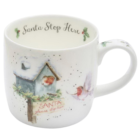 Кружка Wrendale Designs Christmas "Santa Stop Here" 310 мл
