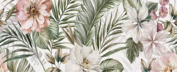 Плитка керамическая Rondine Ludostone 33,3х100, Decoro Bloom, 7 мм