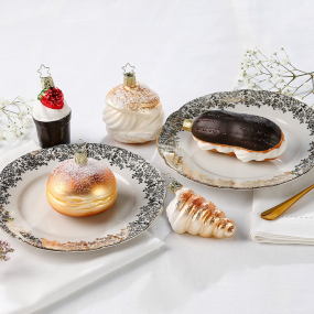 Игрушка на елку "Трубочка с кремом" 8 см