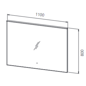 Зеркало с подсветкой Kolpa-San Quadrum OG 110X80 LED, IR