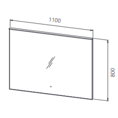 Зеркало с подсветкой Kolpa-San Quadrum OG 110X80 LED, IR