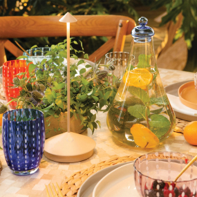 Лампа настольная Zafferano Pina Pro 29 см, песочная