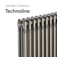 Радиатор Zehnder Сharleston 2180-6, 179х30, 1/2, V001 (V002), с термовентилем, Technoline