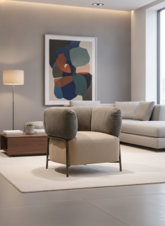Кресло Calligaris Quadrotta CS3409, Mud Brown/Soil Brown