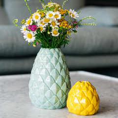 Ваза "Ананас" 10 см, желтая