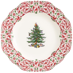 Набор тарелок столовых Spode Christmas Tree Yuletide "Елка" 27 см, 4 шт, волнистый край