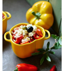 Кокот керамический "Перец" 12 см, желтый