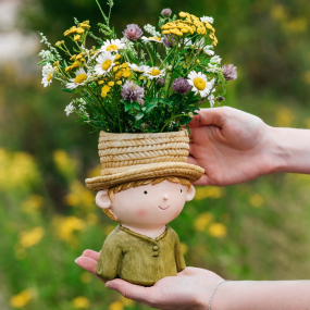 Кашпо "Мальчик в зеленом" 19 см