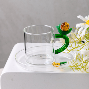 Чашка для эспрессо с блюдцем "Улитка" Fruits & Flowers 100 мл
