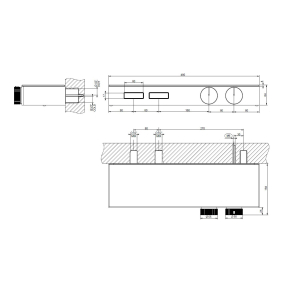 Внешняя часть Gessi HI-FI 63022.706 смесителя термостатического, черный PVD