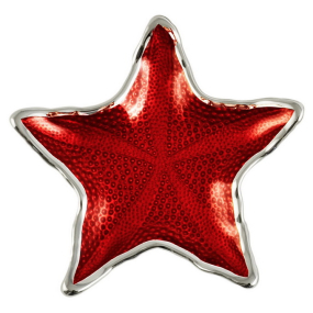 Чаша декоративная "Звезда" 18х3 см, красная