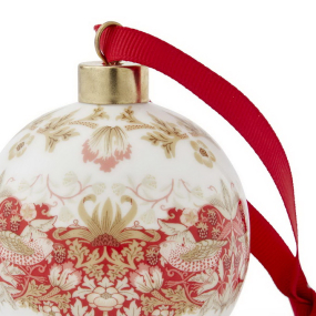 Елочный шар Spode Morris & Co Christmas "Клубничный вор, Indian Red" 7,5 см