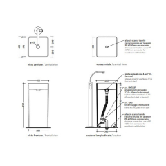 Раковина Flaminia Monowash 40х40, напольная, с донным клапаном, черная
