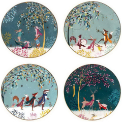 Набор тарелок салатных Woodland Tales 20 см, 4 шт