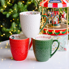 Кружка Joy to the world 410 мл, зеленая