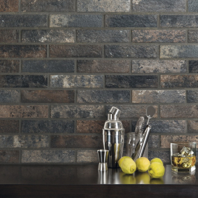 Керамогранит Rondine Bristol 7,25х25, Dark, 9,5 мм